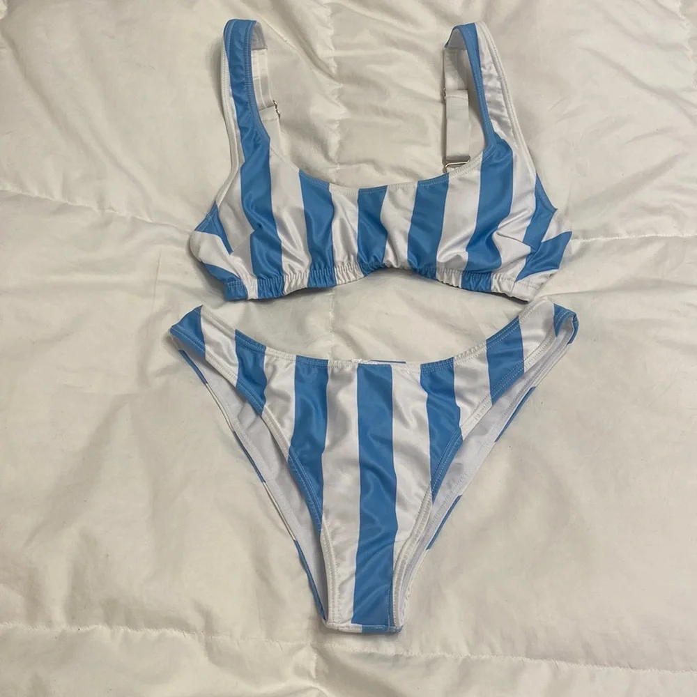 Kenny Flowers Carolina blue striped bikini - Picture 2 of 5